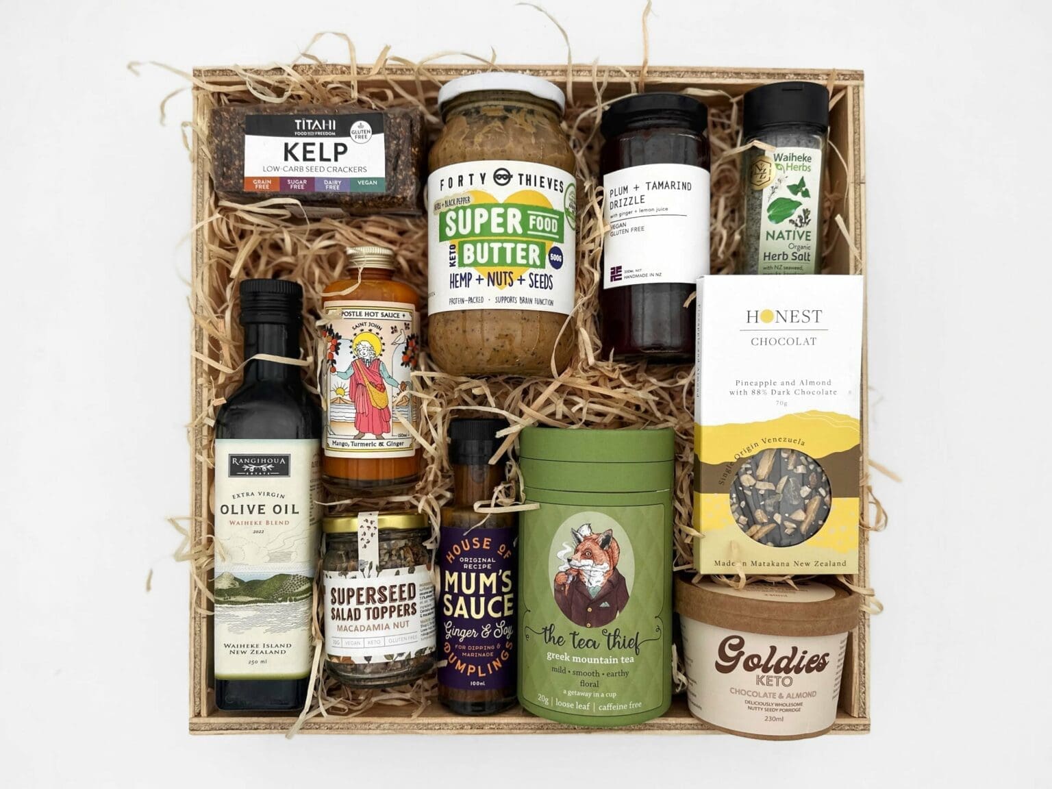 Vegan Gifts NZ Vegan Gift Box In A Reusable Wooden Hamper